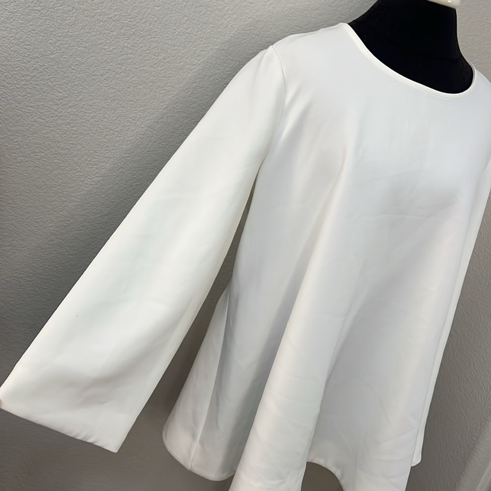Alfani Bell Sleeve Winter Rose Blouse Size 14 New With Tags - Picture 3 of 9